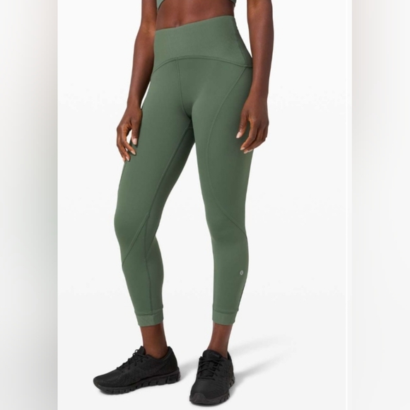 lululemon athletica Pants - lululemon Train free High-Rise Crop *23" in algae green. Size 8
